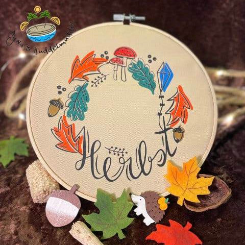 Herbstkranz | SVG, DXF, PNG Plotterdatei, Laserdatei - Sewando