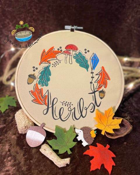Herbstkranz | SVG, DXF, PNG Plotterdatei, Laserdatei - Sewando