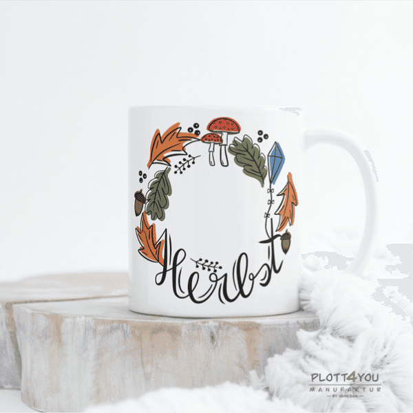 Herbstkranz | SVG, DXF, PNG Plotterdatei, Laserdatei - Sewando