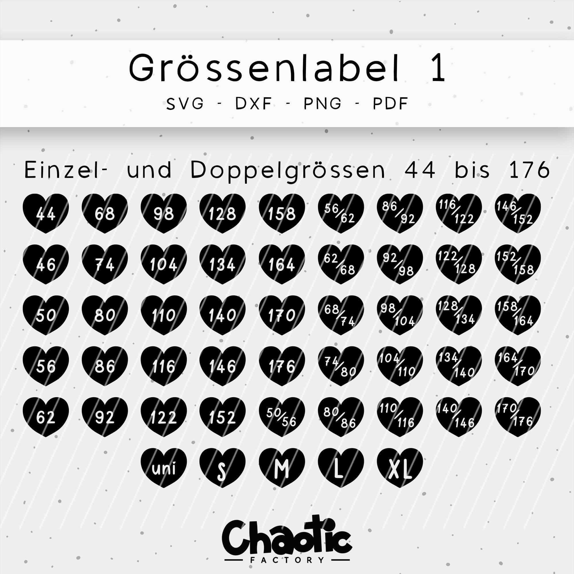 Plotterdatei Größenlabel 1 - Sewando