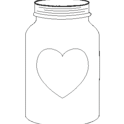 Stickdatei - Vase / Vorratsglas / Einmachglas mit Herz in 8 Größen - Sewando