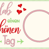 Stickdatei - Mugrugs "Hab einen schönen Tag" (4 Motive)