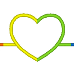 Stickdatei - Herzfrequenz Regenbogen - Sewando