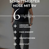 E-Book und Schnittmuster | Hose mit Reissverschluss Gr. 34-46 - Sewando