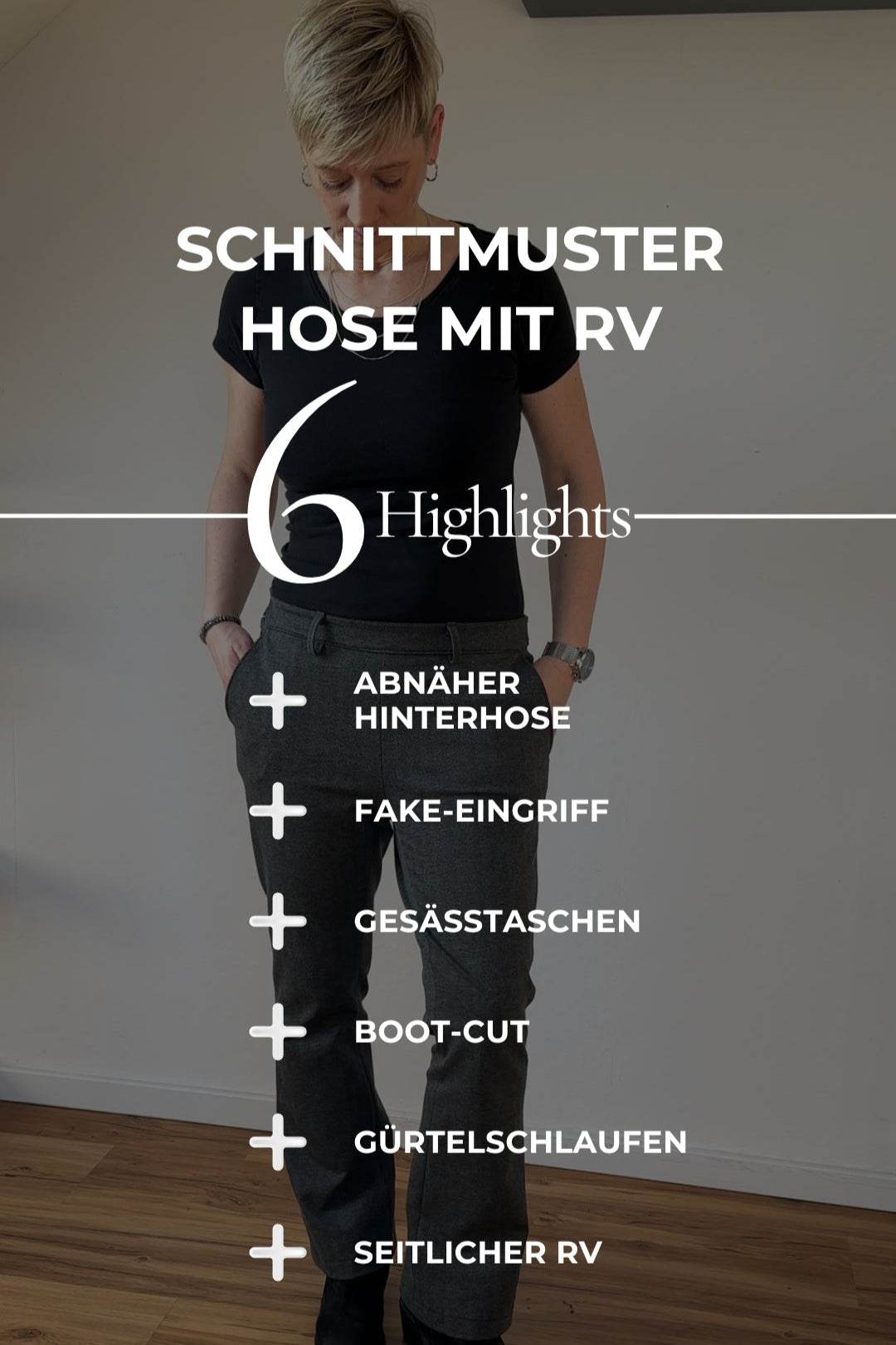 E-Book und Schnittmuster | Hose mit Reissverschluss Gr. 34-46 - Sewando