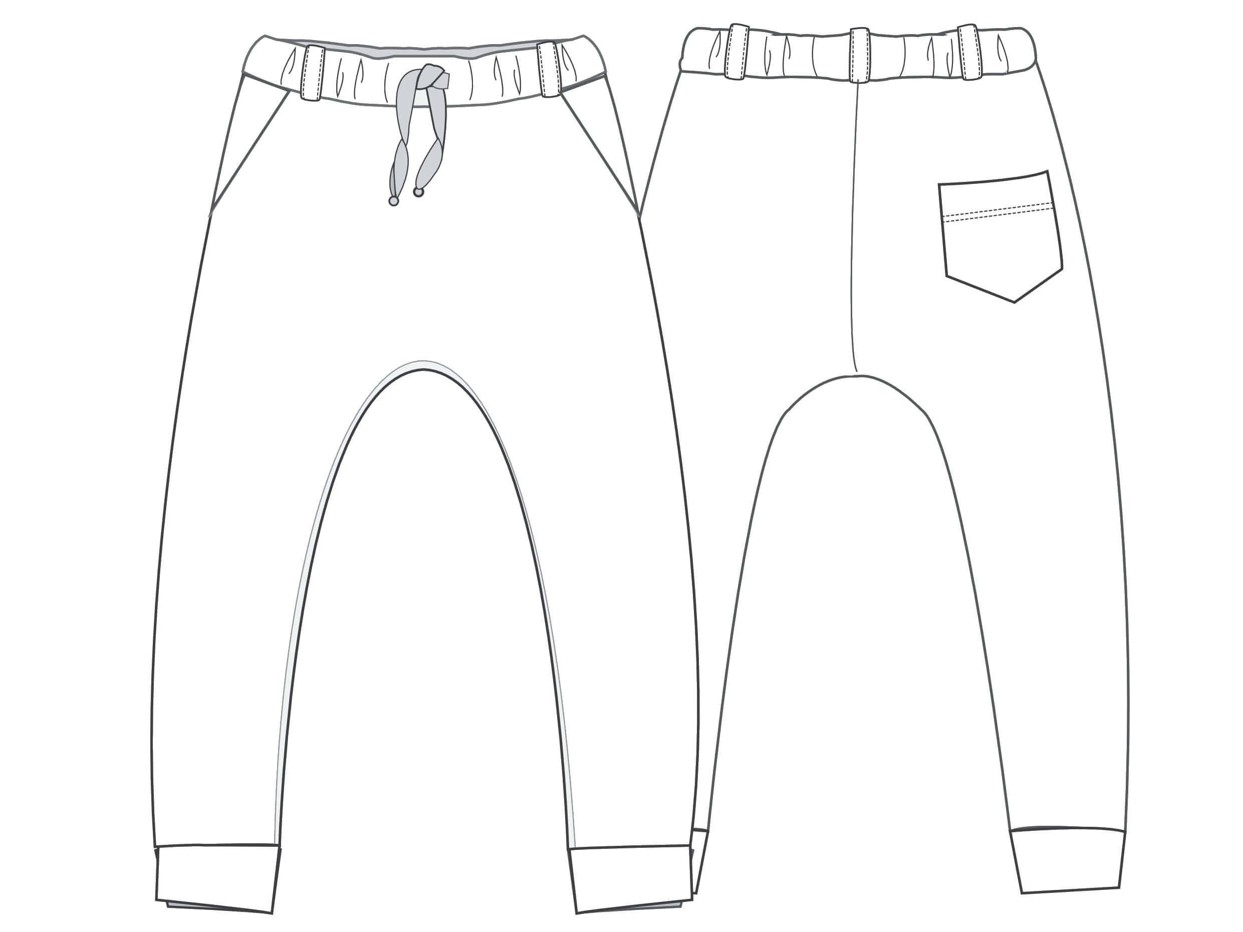 Einfaches Nähmuster – Digitaler Download – Kleinkind Haremshose PDF – Elastischer Bund & Taschen – Anleitung & Druckvorlage – Anfängerfreundliches DIY-Projekt