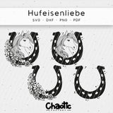 Plotterdatei Hufeisenliebe Pferd - Sewando