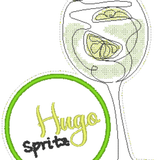 Stickdatei Cocktail - Untersetzer (Single Line) - Sewando