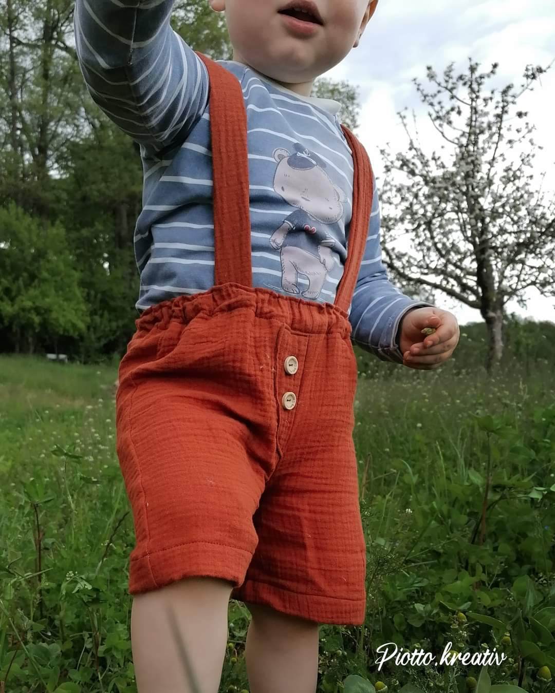 Schnittmuster Emmas Sommershorts Größe 50/56 – 134/140 : - Sewando