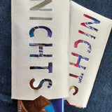 Stickdatei  "NICHTS" in 2 Schriftarten
