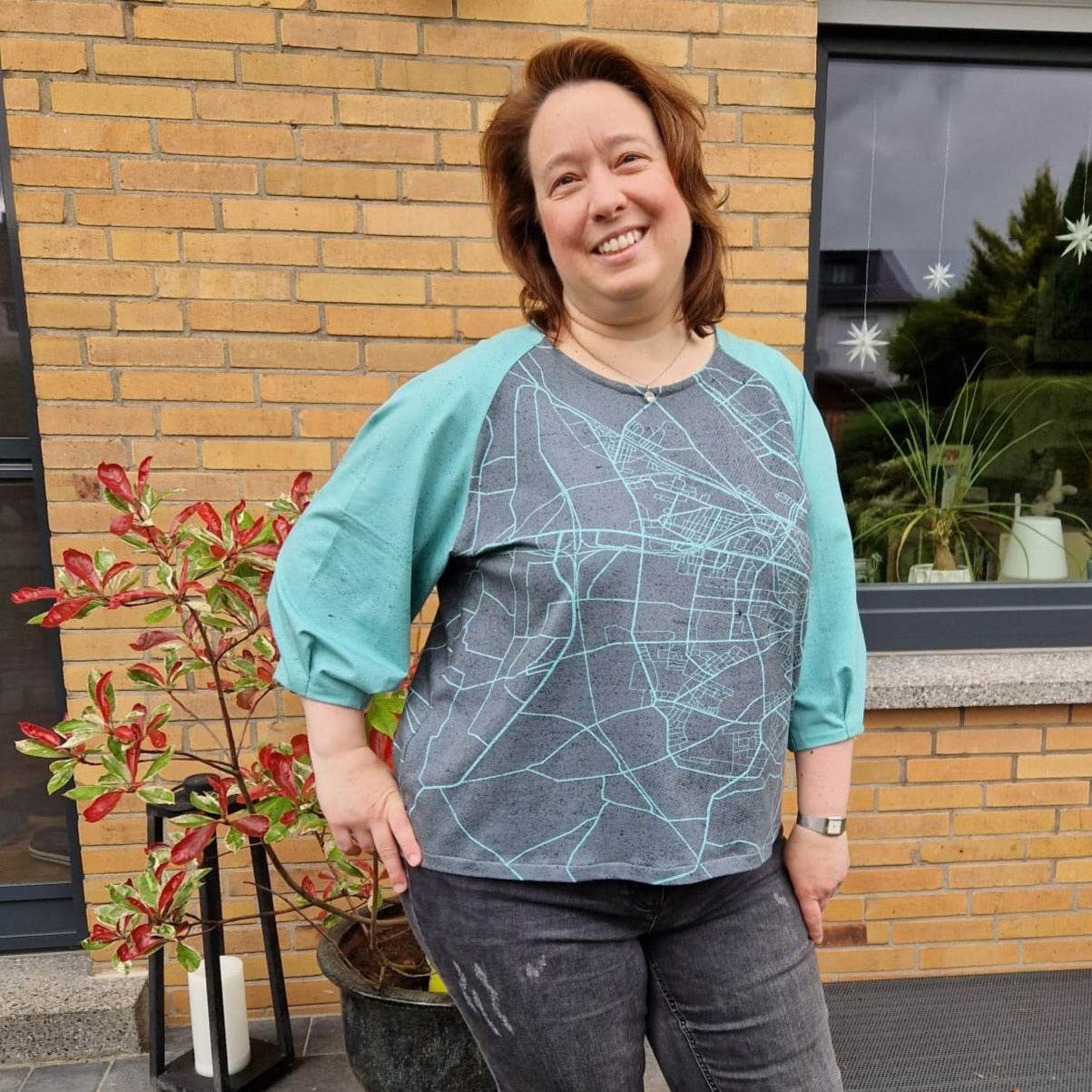 Schnittmuster Shirt CALLA - mit dreiviertel Raglan-Ärmeln - | Gr. 34–56 (PDF) - Sewando