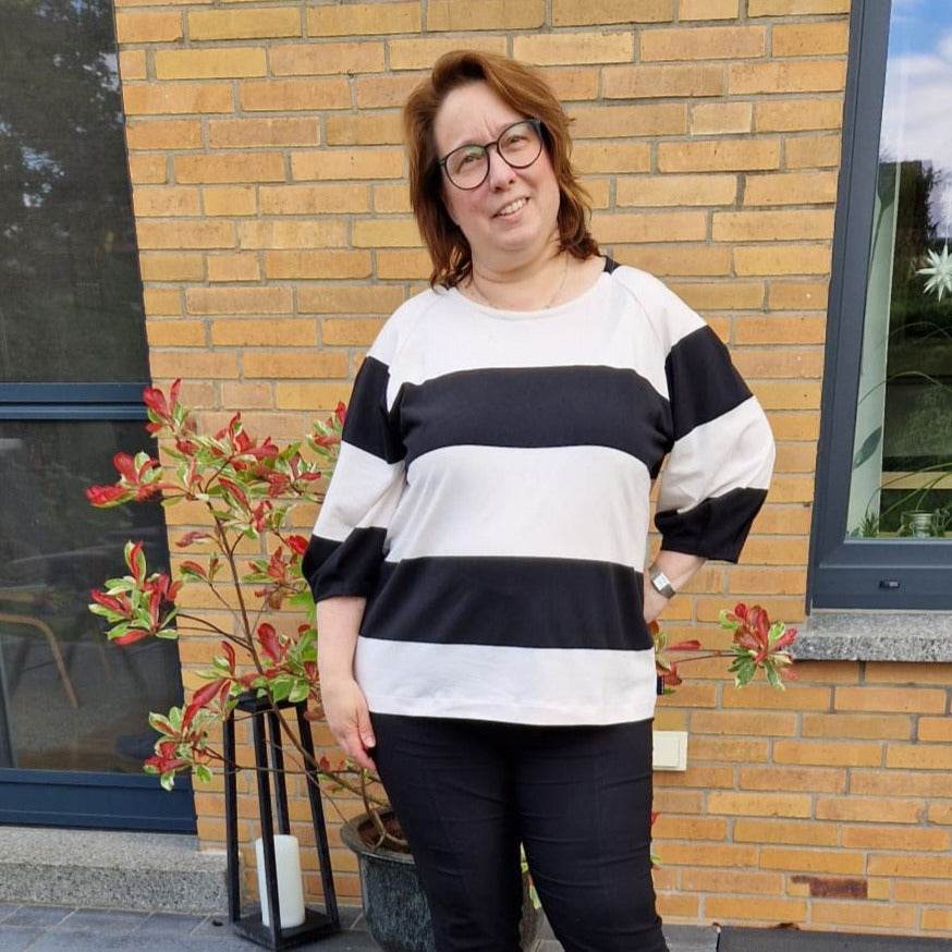 Schnittmuster Shirt CALLA - mit dreiviertel Raglan-Ärmeln - | Gr. 34–56 (PDF) - Sewando
