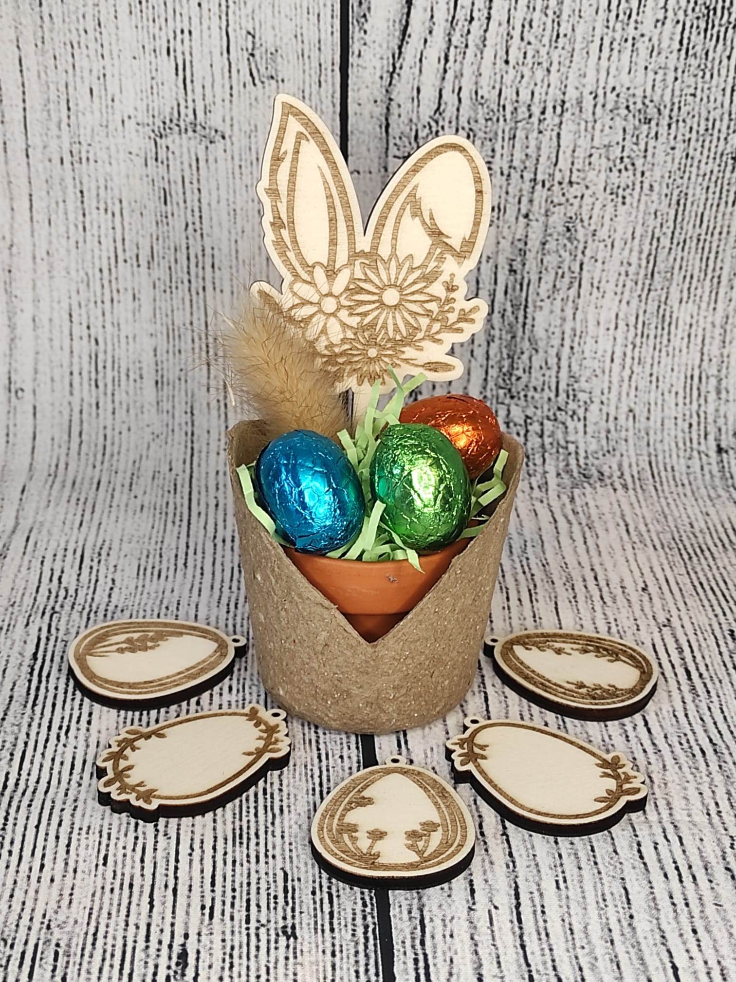 Plotter- und Laserdatei Blumige Ostern Laser - Sewando