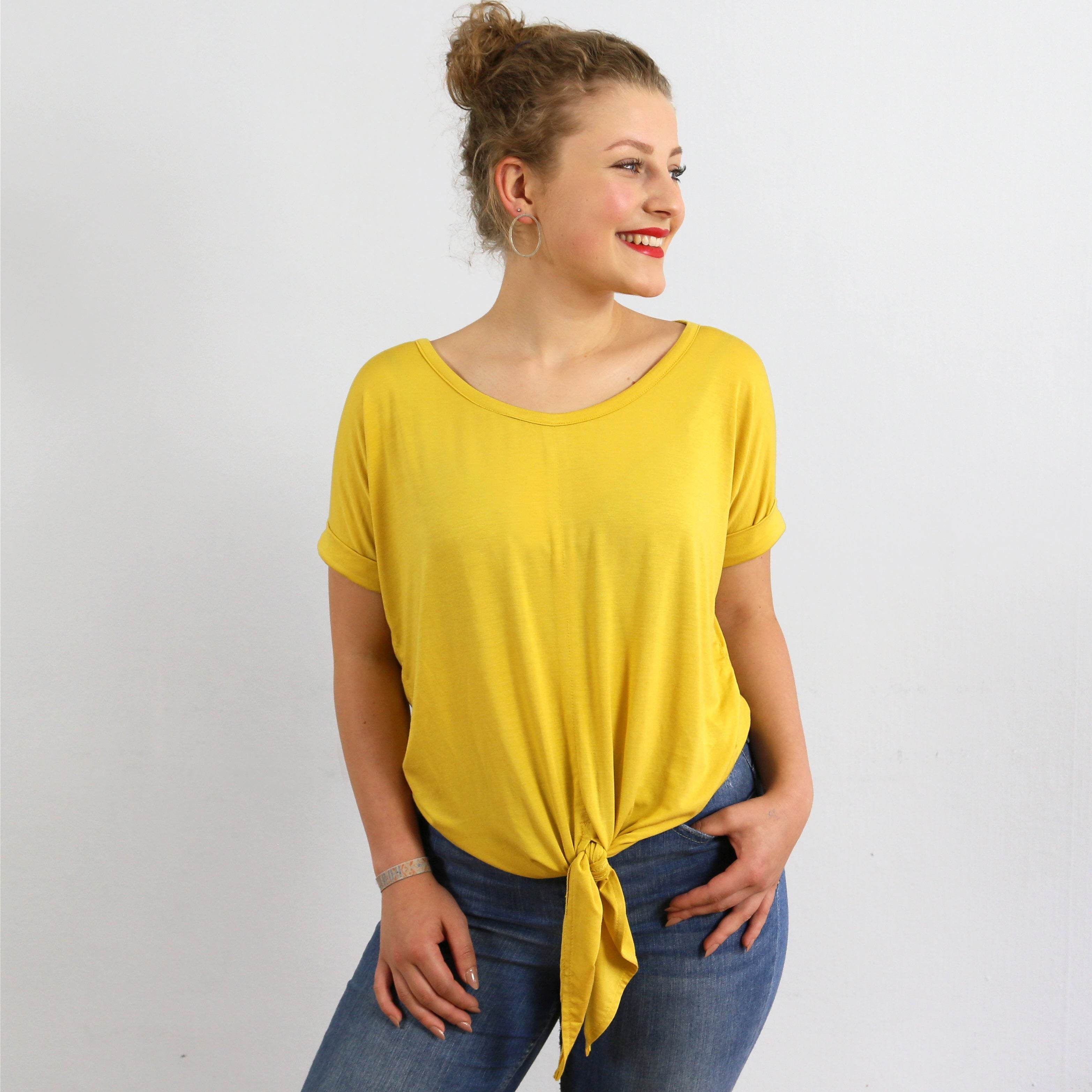 Knotenshirt FRAU BILLE | Schnittmuster Gr. XS-L - Sewando