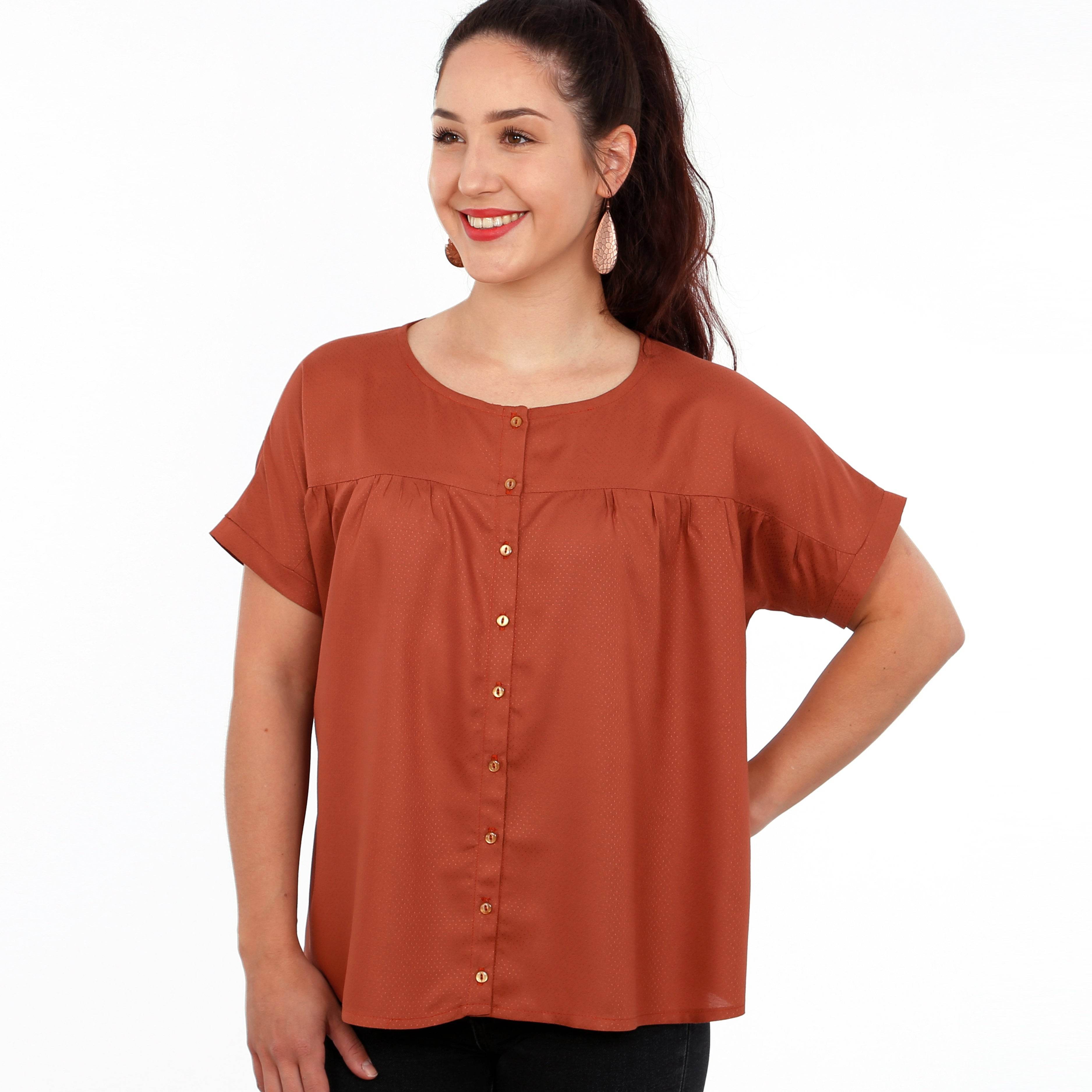 Kurzarmbluse FRAU SUZY | Schnittmuster XS-XXL : - Sewando