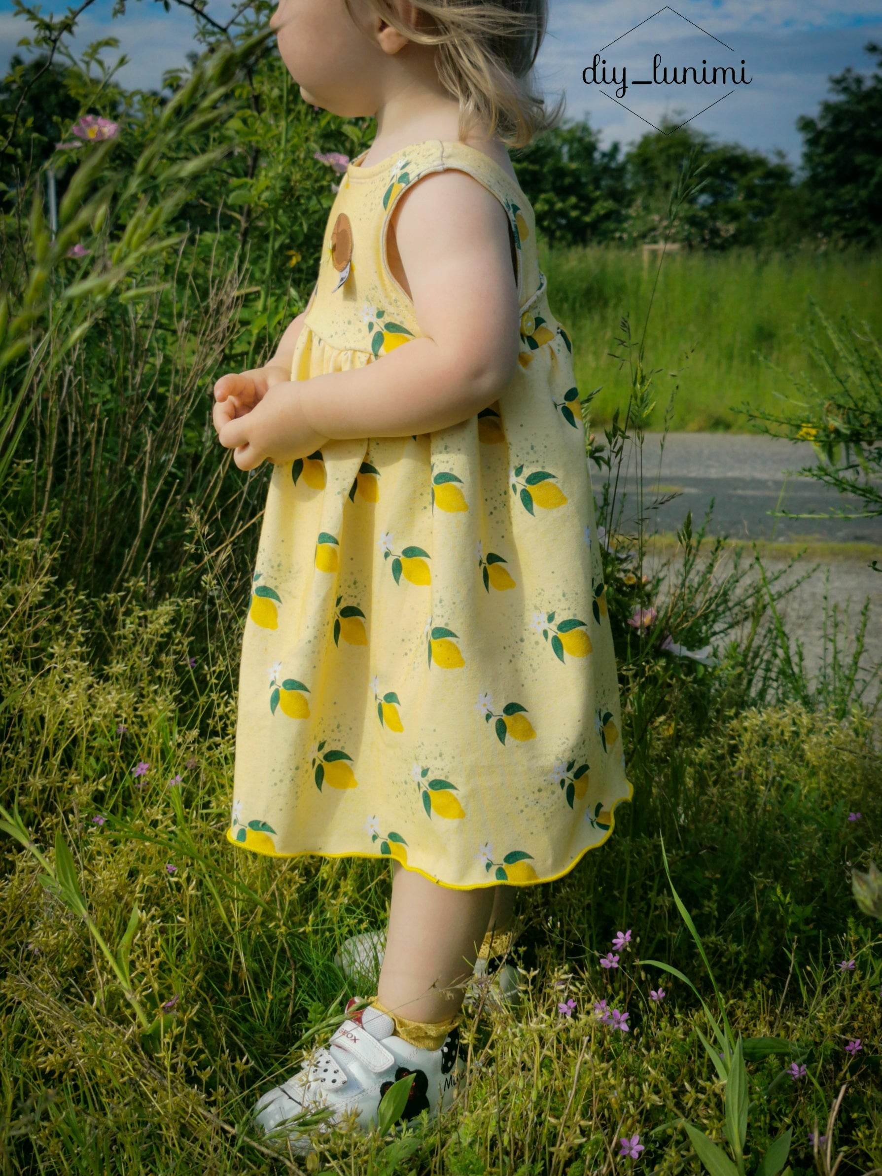 Schnittmuster Kleid Elisa Sommerkleid Stufenkleid Gr. 86-140 - Sewando