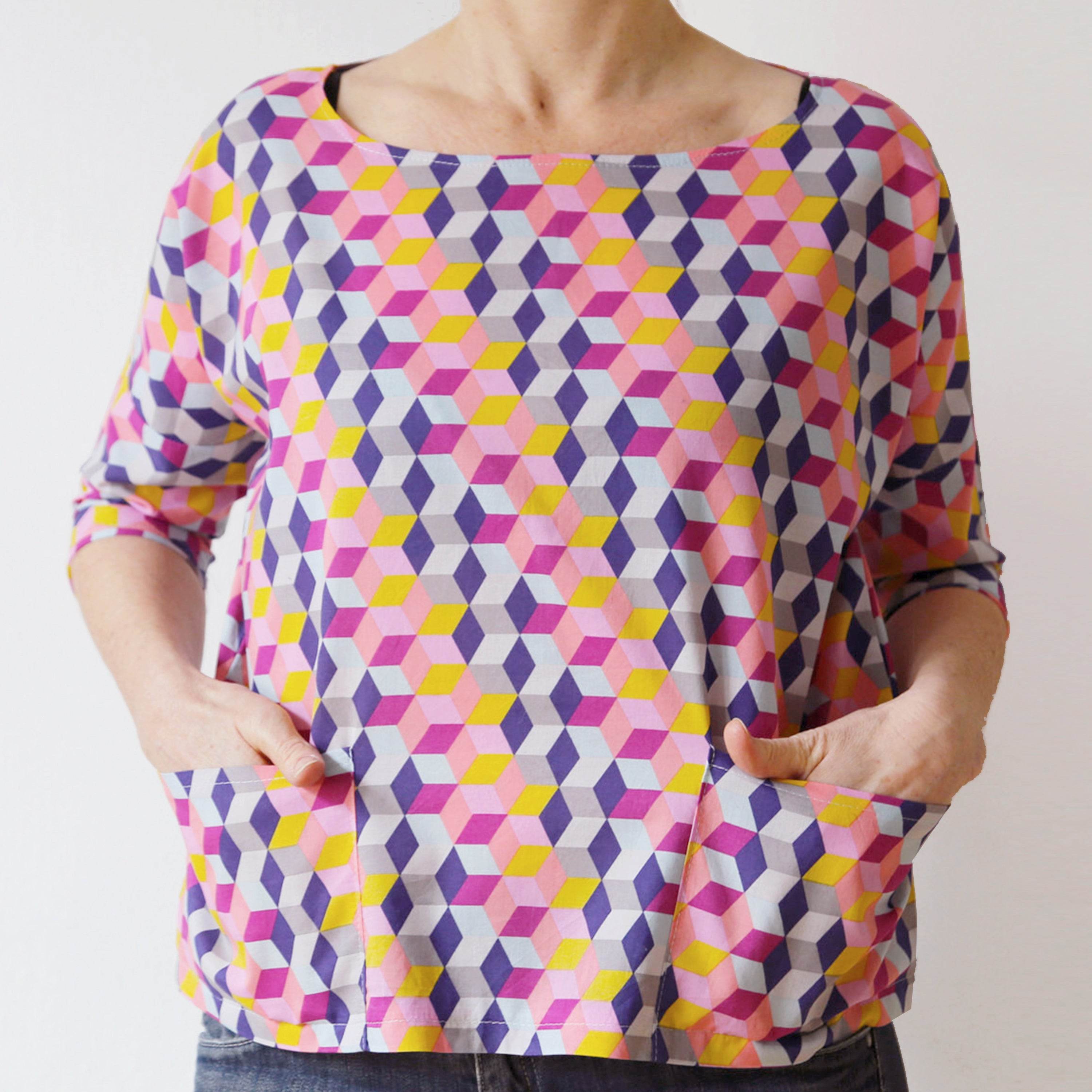 Bluse FRAU AIKO | Schnittmuster Gr. XXS-L : - Sewando