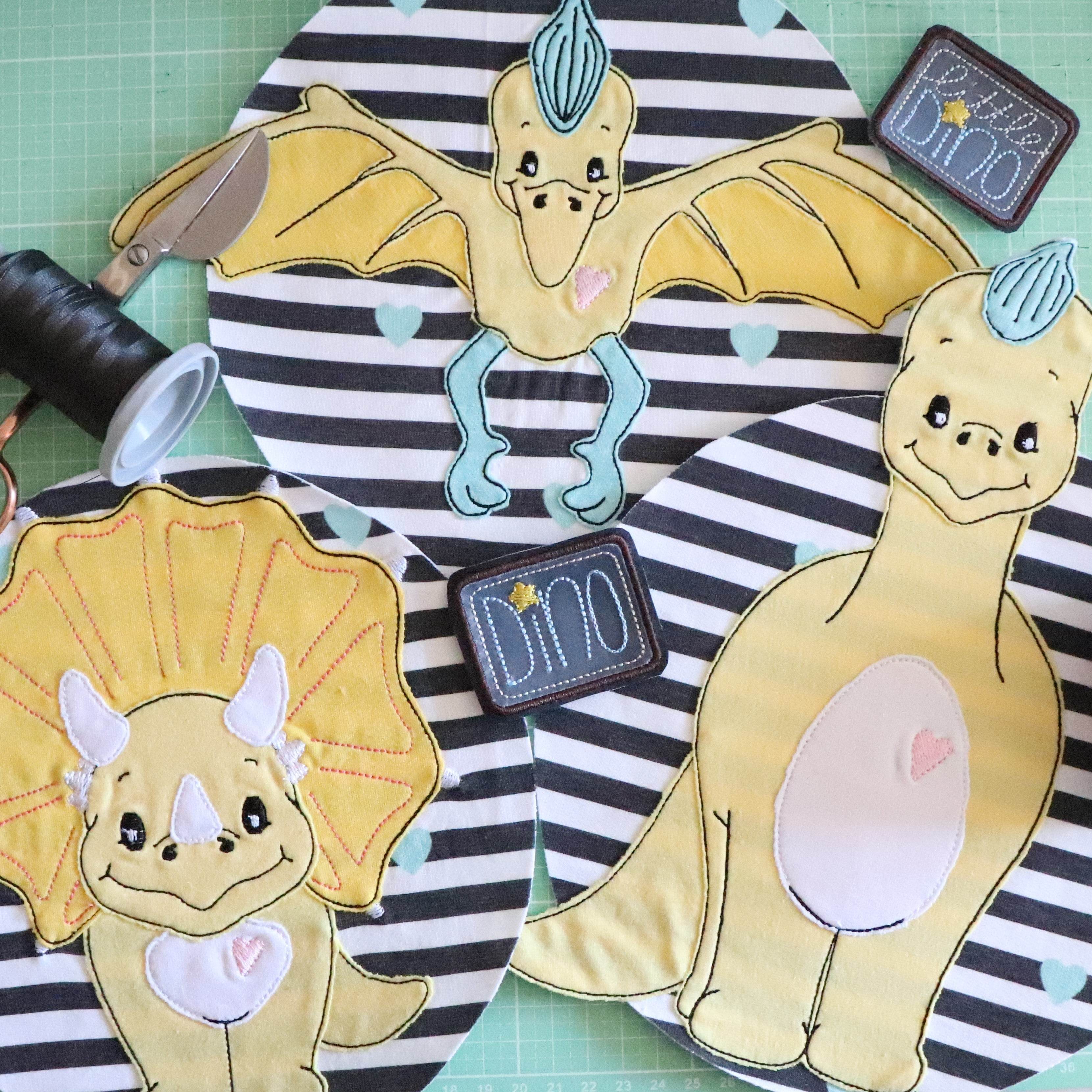 Stickdatei Little Dinos - Kombipaket - Sewando