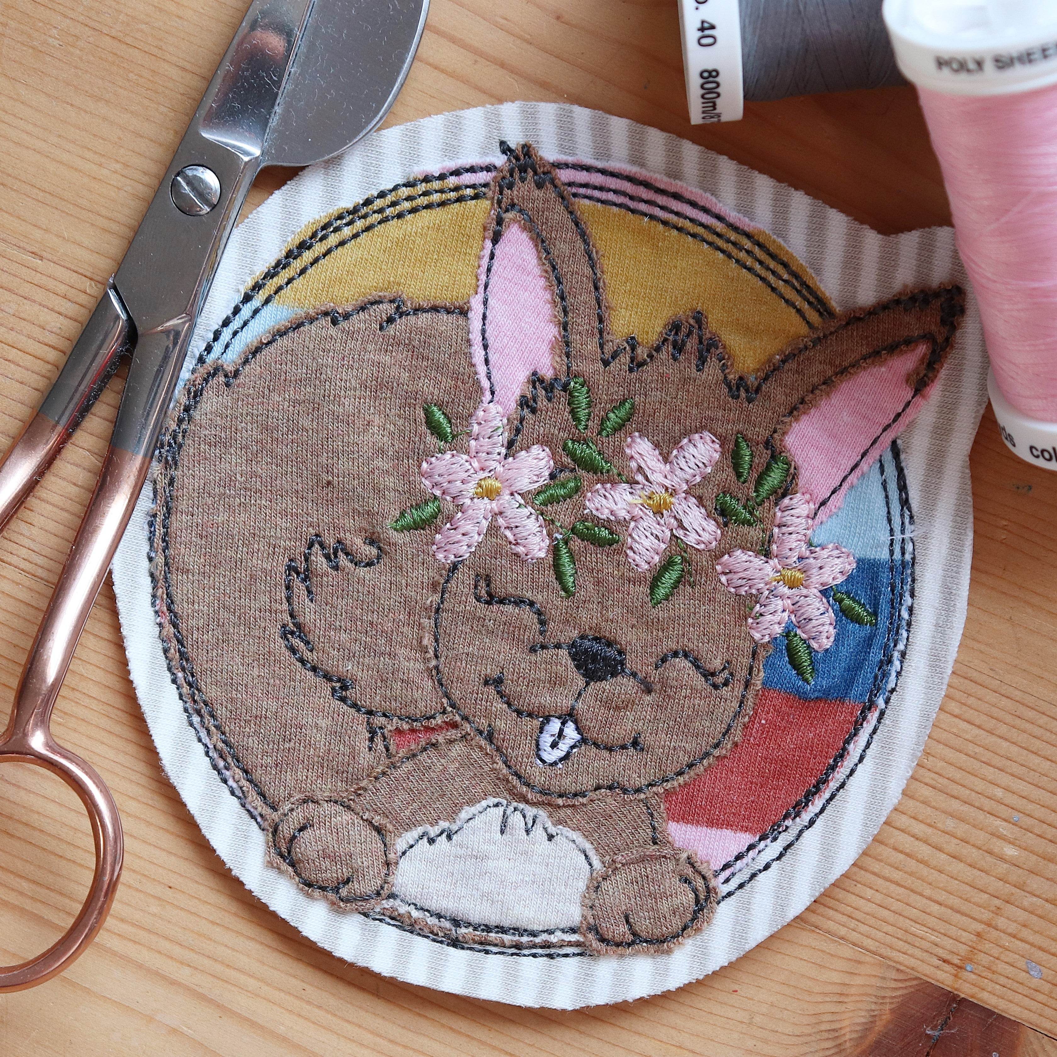 Stickdatei Hörnchen - Rahmen 10x10 - Sewando