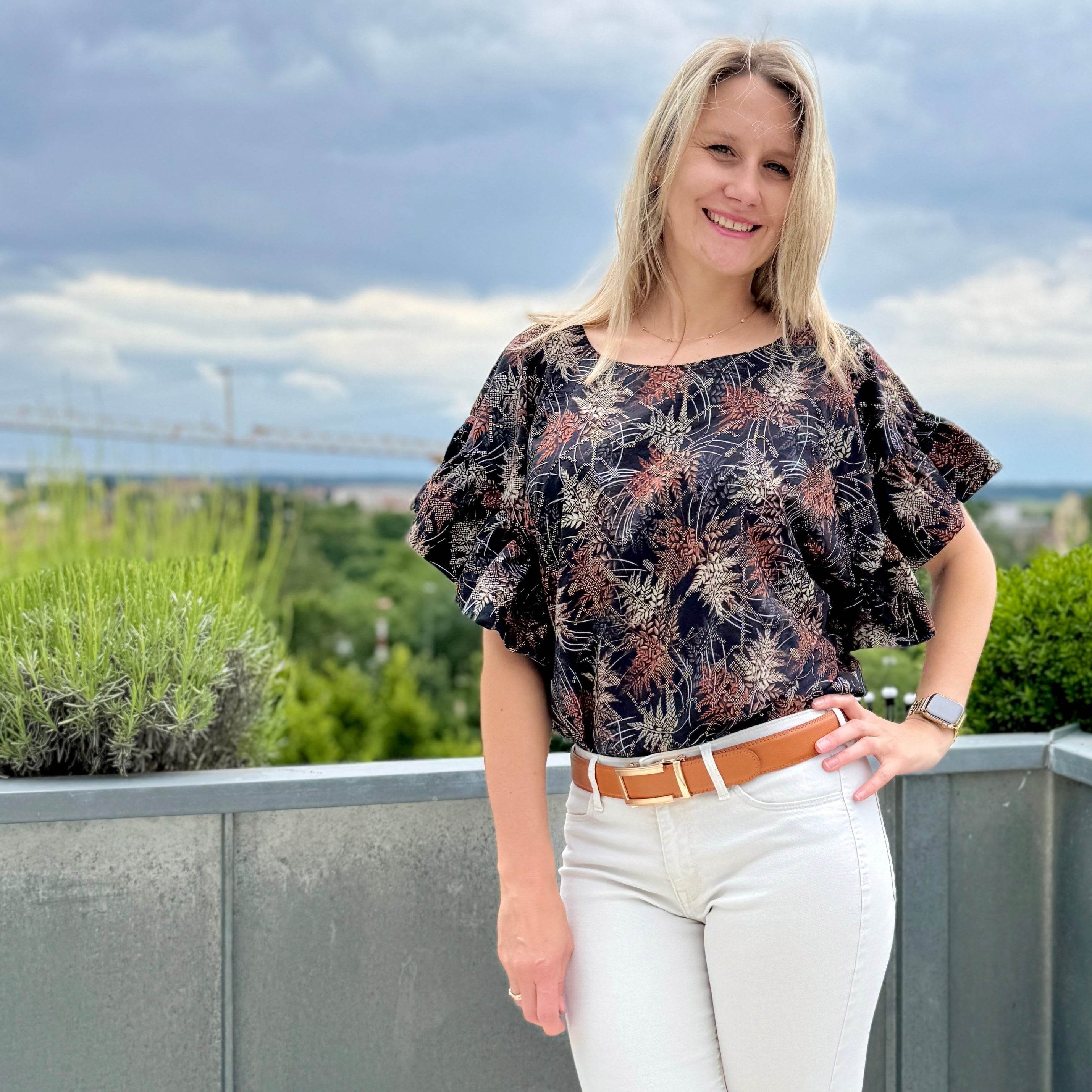 Nähanleitung SUNNY - Sommertop - Minimal-Waste-Schnittmuster - Gr. 34-44 : - Sewando