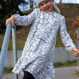 Rüschenkleid Gr. 86-122 in 3 Weiten je Größe auch für schmale und kräftige Kids