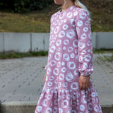 Rüschenkleid Gr. 86-122 in 3 Weiten je Größe auch für schmale und kräftige Kids