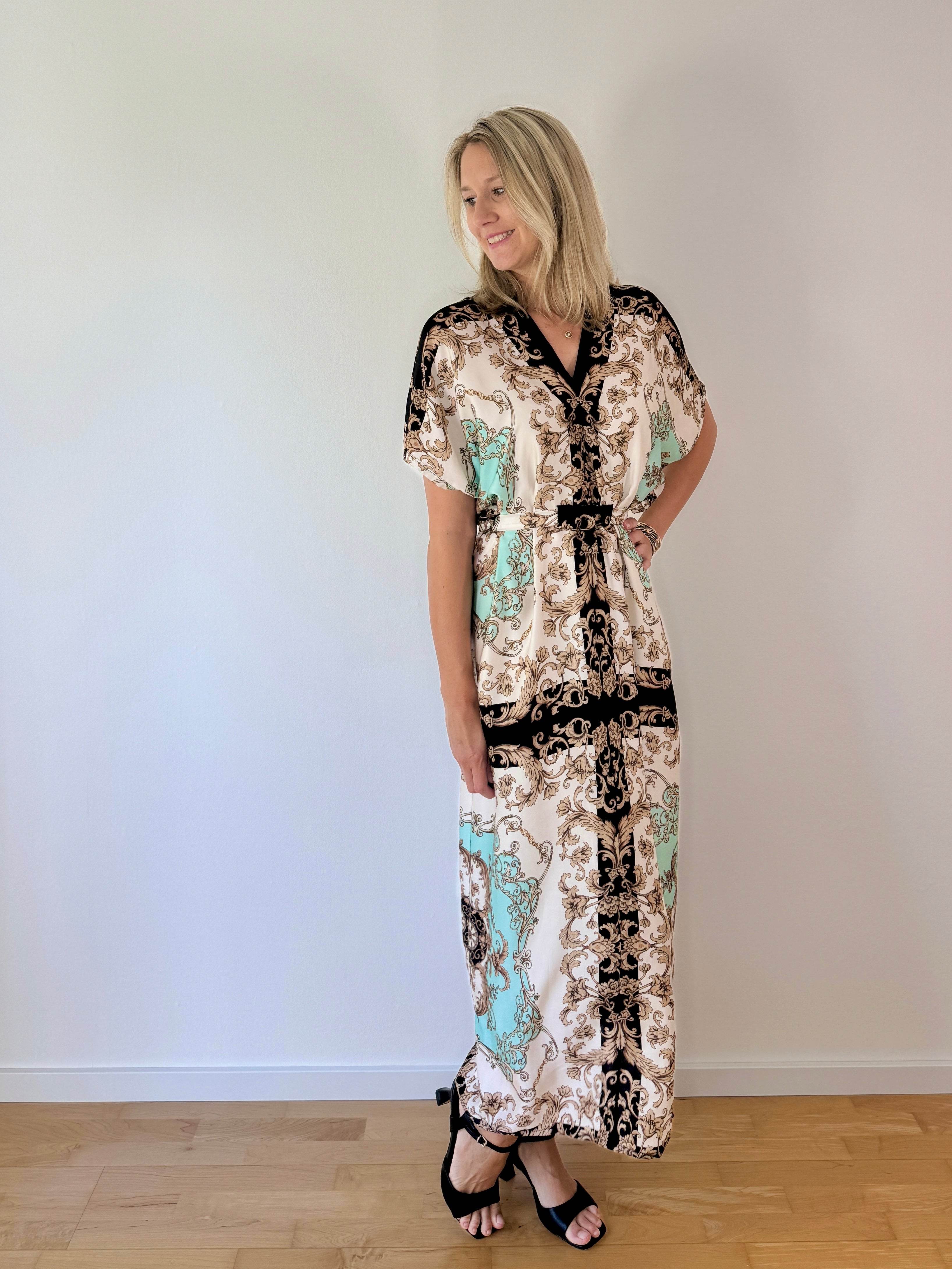 Nähanleitung HOLLY - Kleid/Tunika im Kaftanlook mit Bindeband - Gr. 34-44 - Sewando