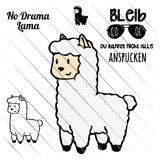 Plotterdatei , Laserdatei und Digistamp "No Drama Lama" [Digital]