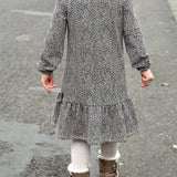 Rüschenkleid Gr. 86-122 in 3 Weiten je Größe auch für schmale und kräftige Kids