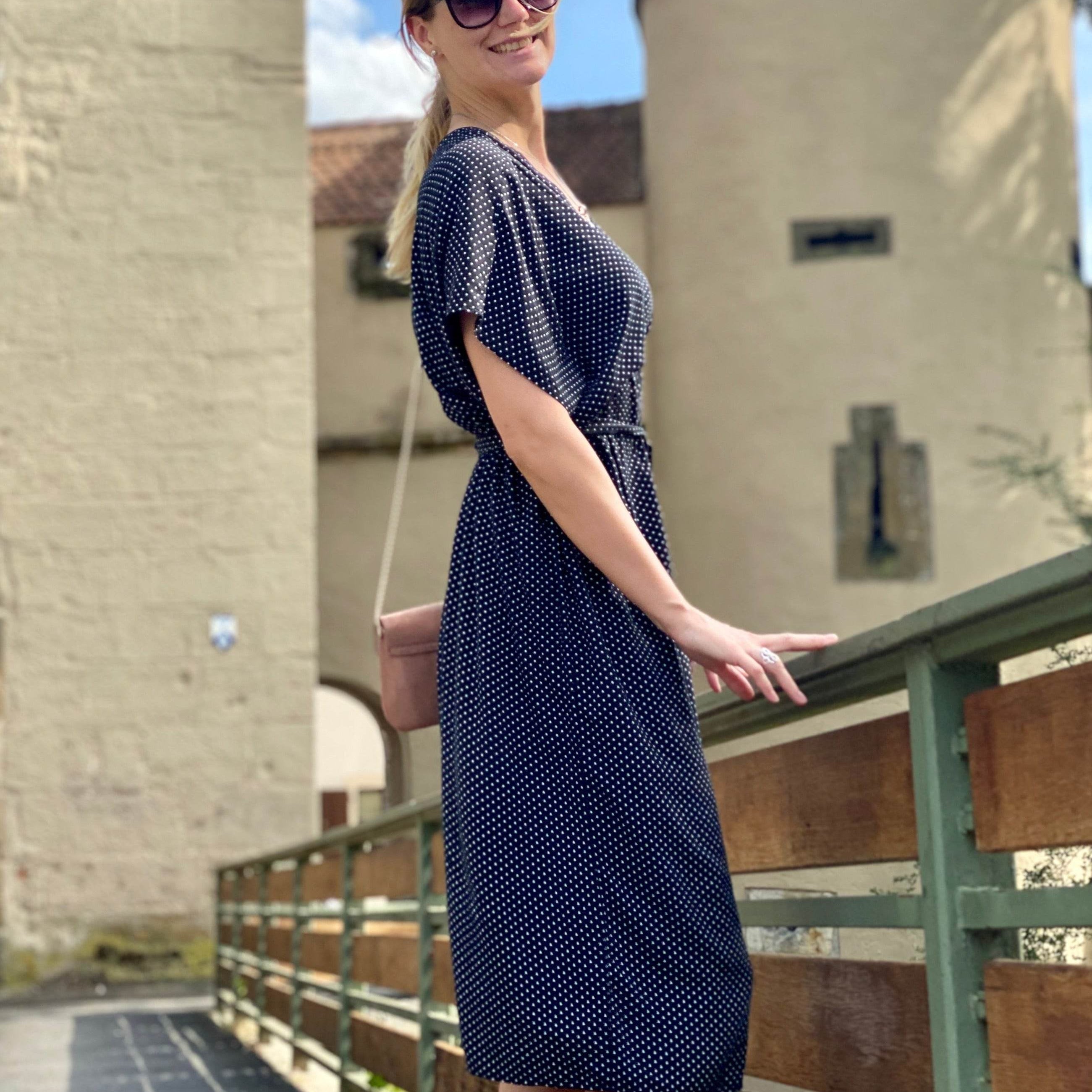 Nähanleitung HOLLY - Kleid/Tunika im Kaftanlook mit Bindeband - Gr. 34-44 - Sewando