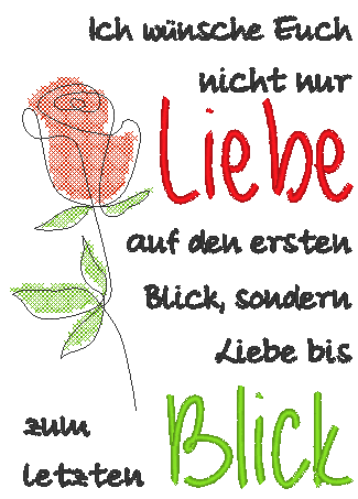 Stickdatei - Liebe bis zum letzten Blick - Sewando