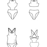Schnittmuster ISAURA -Monokini, Bikini, Tankini, Gr. 34-54 - Sewando