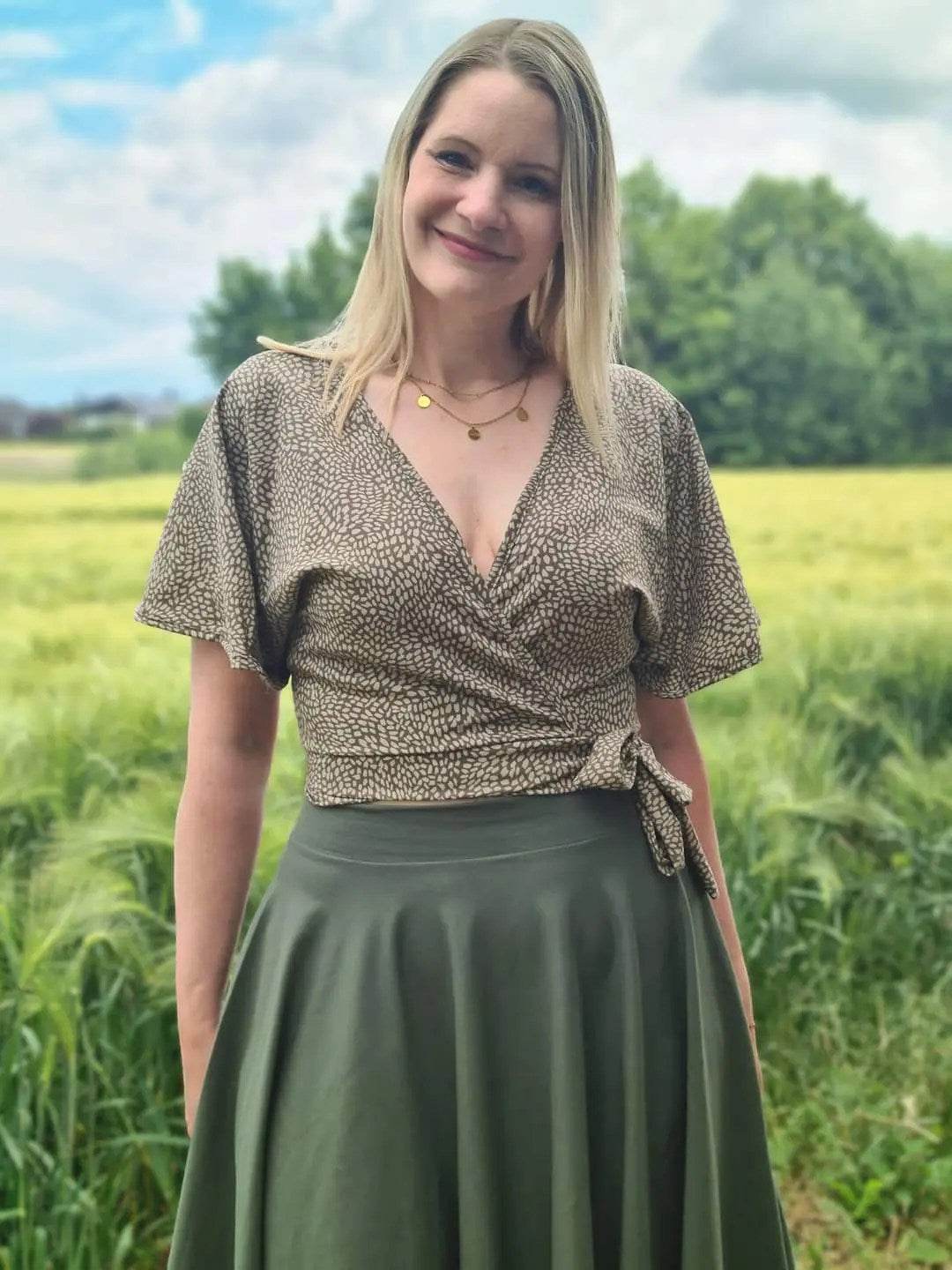 Schnittmuster Wrap-Crop-Top Jaspis Gr. S - XXXL DE - Sewando