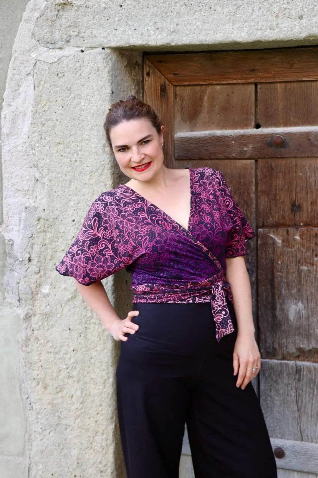 Schnittmuster Wrap-Crop-Top Jaspis Gr. S - XXXL DE - Sewando