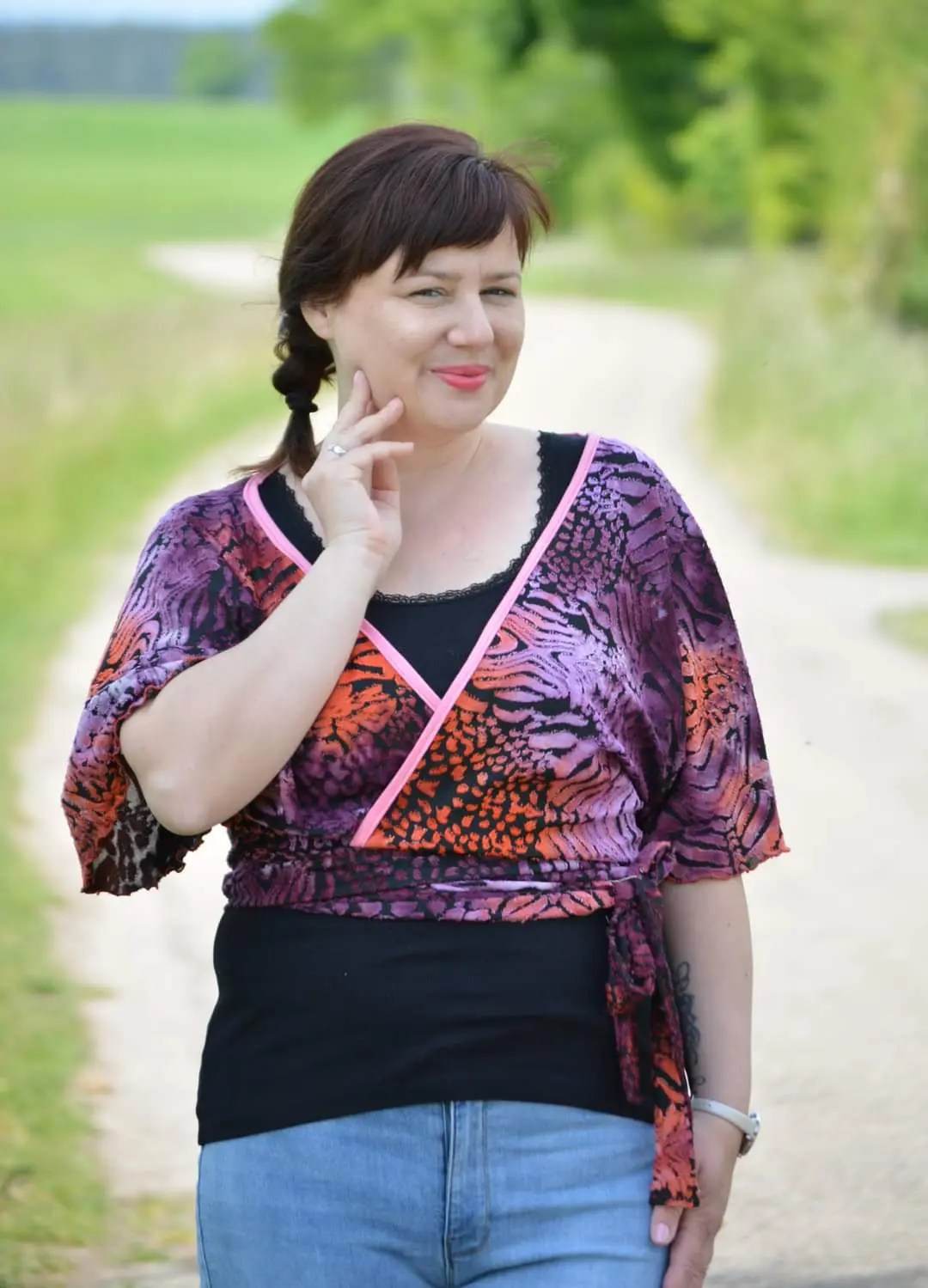 Schnittmuster Wrap-Crop-Top Jaspis Gr. S - XXXL DE - Sewando