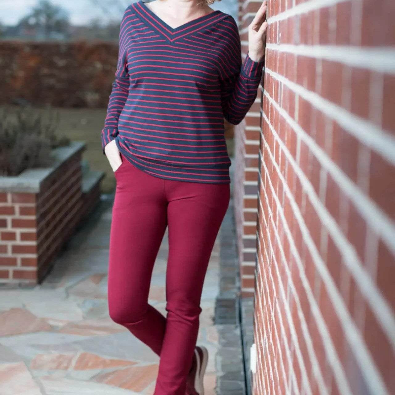 Schnittmuster Hose Jeggings Granat Gr. 32 - 56 DE - Sewando