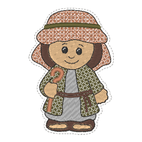 Stickdatei - Krippenfiguren für Holzspieße - Sewando