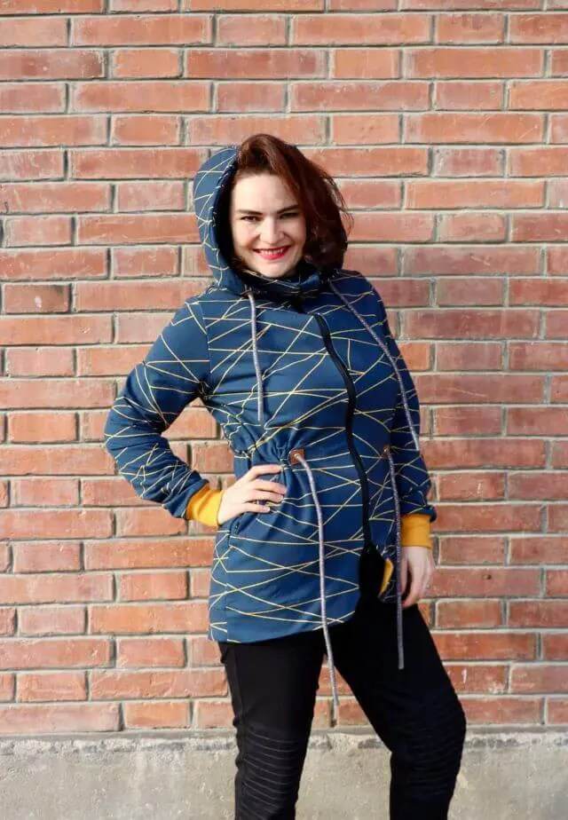 Schnittmuster Sweatjacke Labradorit Gr. 32 - 58 DE - Sewando