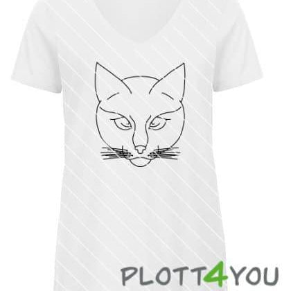 Katze | SVG, DXF, PNG Plotterdatei, Laserdatei - Sewando