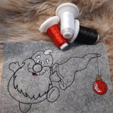 Stickdatei - SANTA-Gnom (3 Dateien) - Sewando