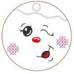 Stickdatei - 6 Kekse / Lebkuchen mit Gesicht (ITH und Doodle) - Sewando