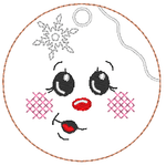 Stickdatei - 6 Kekse / Lebkuchen mit Gesicht (ITH und Doodle) - Sewando