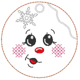 Stickdatei - 6 Kekse / Lebkuchen mit Gesicht (ITH und Doodle) - Sewando
