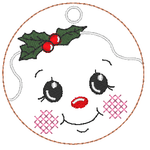 Stickdatei - 6 Kekse / Lebkuchen mit Gesicht (ITH und Doodle) - Sewando