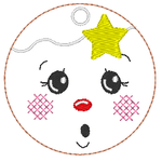 Stickdatei - 6 Kekse / Lebkuchen mit Gesicht (ITH und Doodle) - Sewando