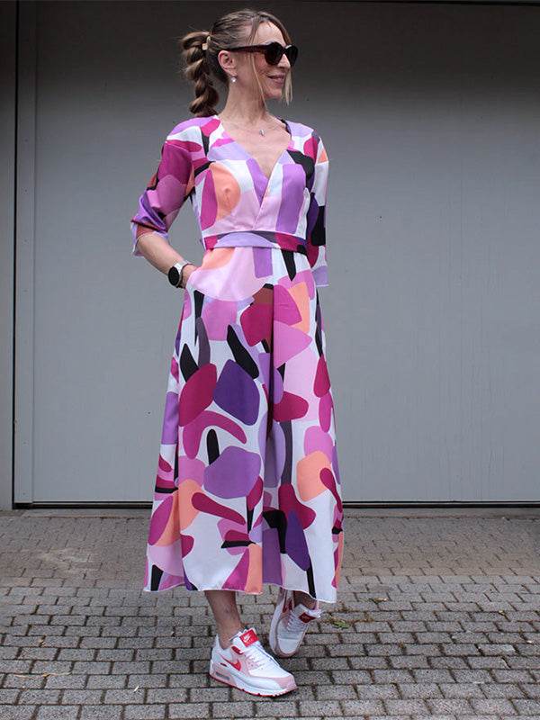 Schnittmuster Kevia - Kleid mit Kellerfalte Gr. 34-54 - Sewando