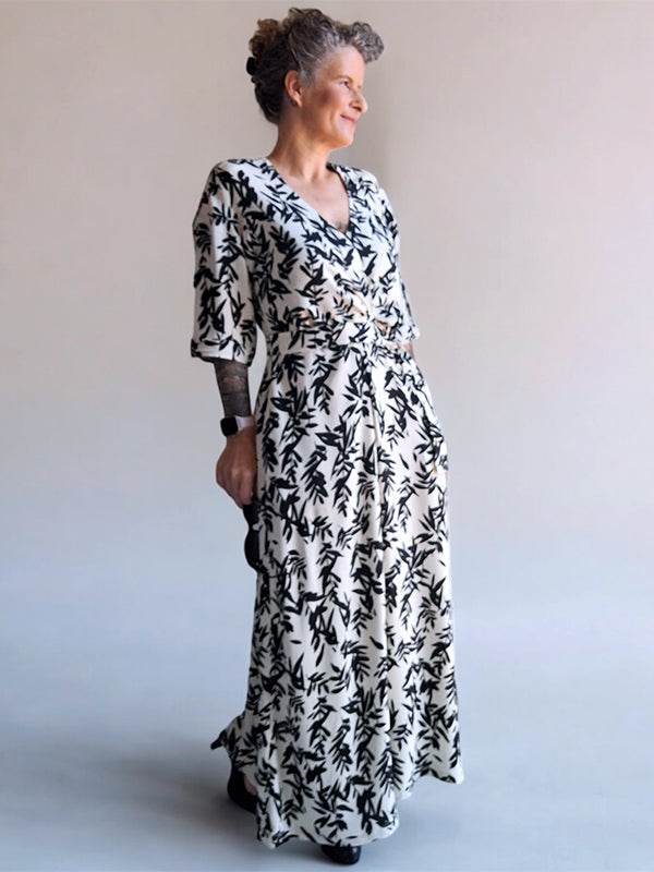 Schnittmuster Kevia - Kleid mit Kellerfalte Gr. 34-54 - Sewando