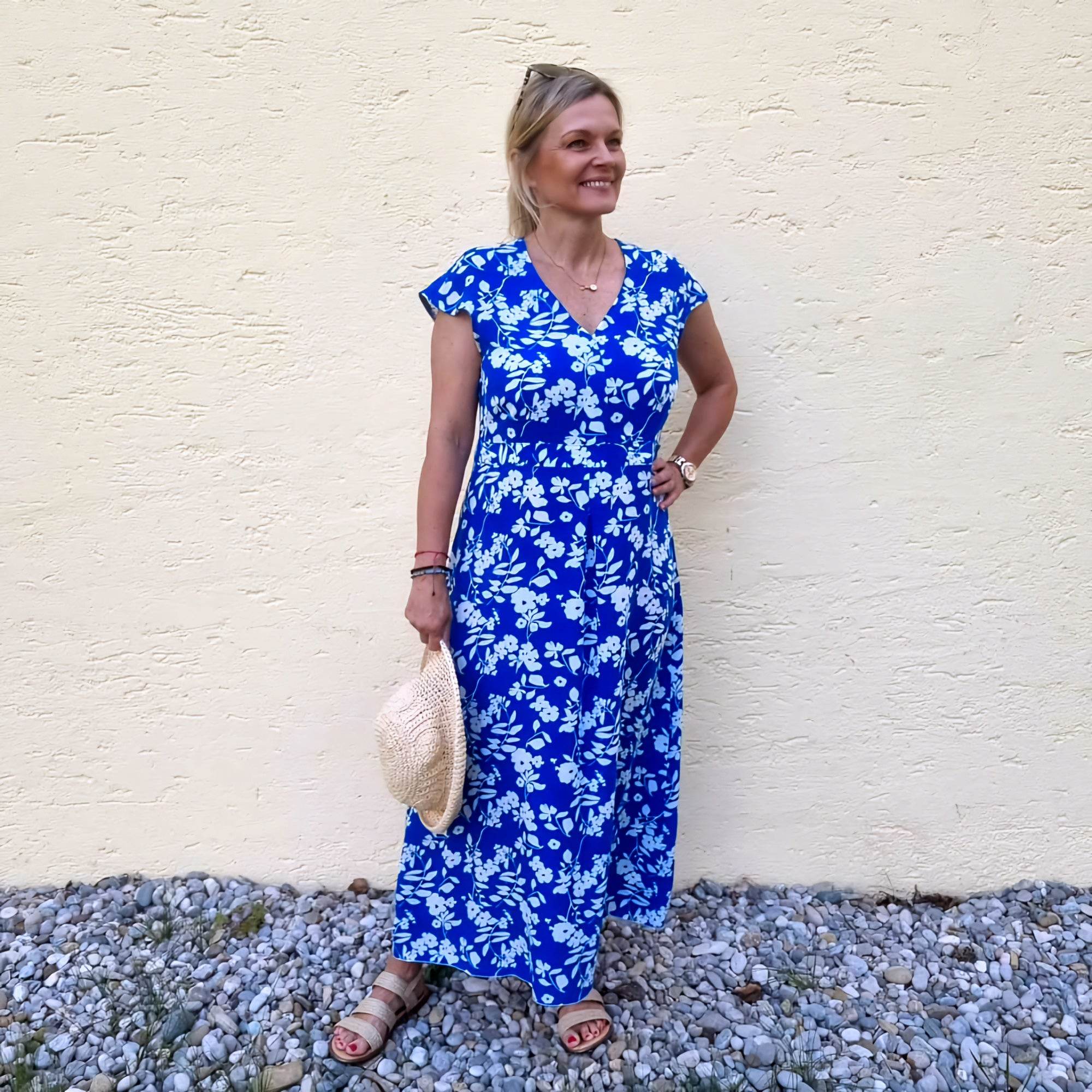 Schnittmuster Kevia - Kleid mit Kellerfalte Gr. 34-54 - Sewando