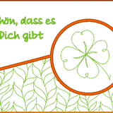 Stickdatei - Mugrug-Set "Schön, dass es Dich gibt" Stickdatei (4 Motive)