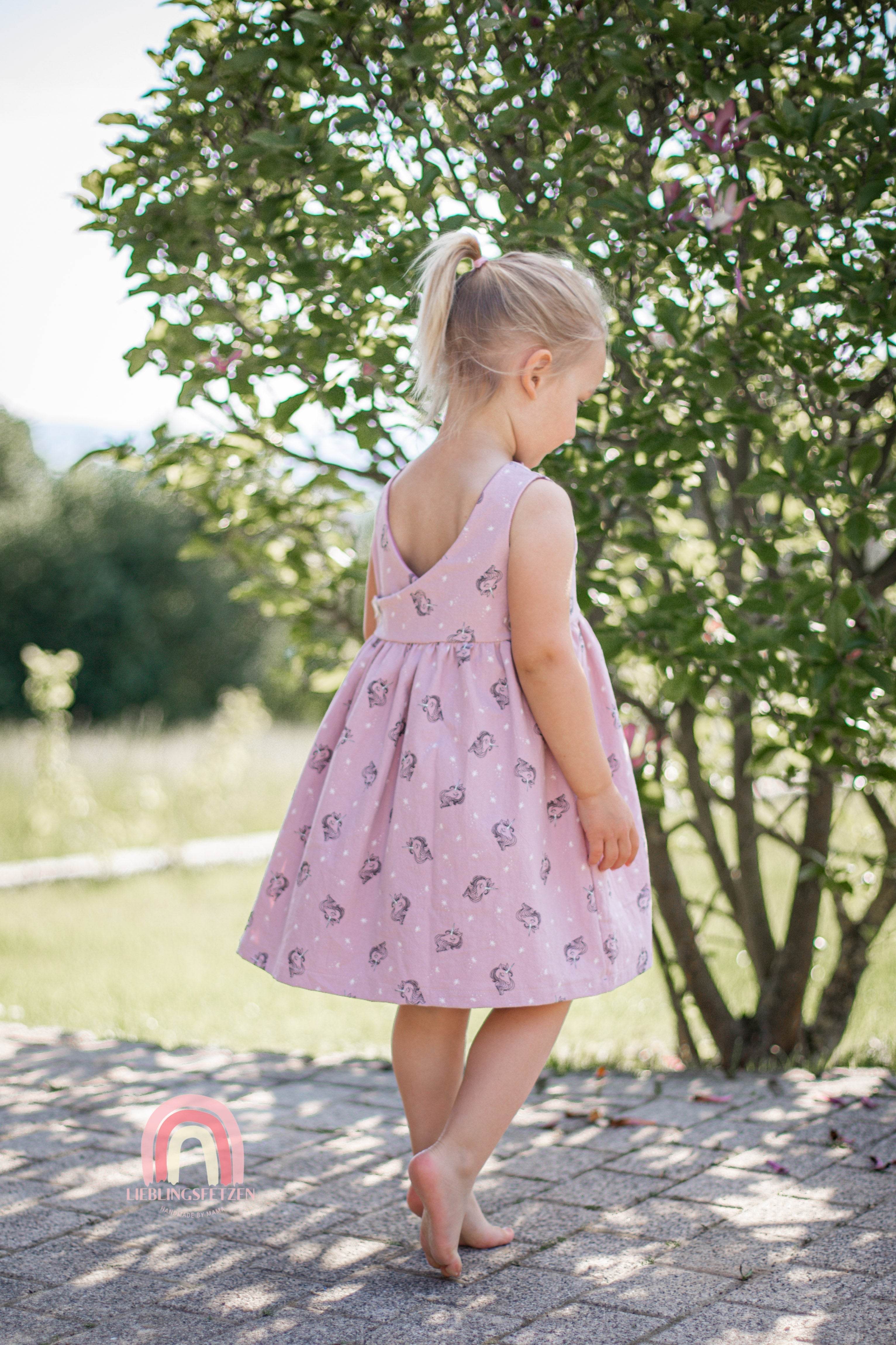 Schnittmuster Kleid Elisa Sommerkleid Stufenkleid Gr. 86-140 - Sewando